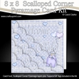 8 x 8 Welcome to your New Baby Boy Scalloped Corner Kit