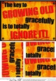 A5 The key to growing old gracefully is to totally ignore it! Fun Novelty Senior Moment Saying Pyramage Topper