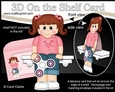 3D On the Shelf Card Kit - Cute Little Girl Brea has a Fidget Spinner