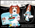 3D On the Shelf Card Kit - Bathtub Buddies - Little Springer Spaniel Dog Baxter has a Bubble Bath