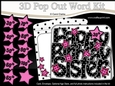 3D Happy Birthday SISTER Stars with Ages 30 to 100 Pop Out Word Card