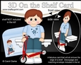 3D On the Shelf Card Kit - Cute Little Boy Rae has a Toy Scooter