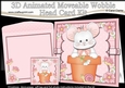 3D Animated Moveable Wobble Head Card Kit - Flower Pot Friends Little Mouse Squeak