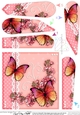 A Touch of Elegance Butterflies, Flowers Pearls and Lace Fan Pyramage Topper