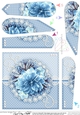 A Touch of Elegance Flowers Pearls and Lace Fan Pyramage Topper