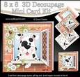 8 x 8 Mini Kit with 3d Decoupage - Through the Window - Little Spotty Dog Spot