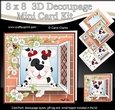 8 x 8 Mini Kit with 3d Decoupage - Through the Window - Little Spotty Dog Mitzi