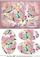 A5 Birthday Flowers & Butterfly Oval Pyramage Topper