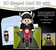 3D Shaped Card  Kit - Old Man Ardie Rides his Motorbike