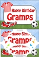 A5 Birthday GRAMPS Football Scallop Corners and Pyramage