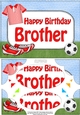 A5 Birthday BROTHER Football Scallop Corners and Pyramage
