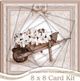 8 x 8 Flower Filled Wheelbarrow Twisted Tunnel Card Kit