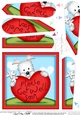 Jock Westie Dog Get Well Heart Fan Pyramage Topper