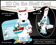 3D On the Shelf Card Kit - Bathtub Buddies - Little English Bull Dog Terrier Earl has a Bubble Bath