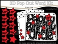 3D Happy Birthday UNCLE Stars with Ages 30 to 100 Pop Out Word Card