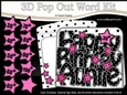 3D Happy Birthday AUNTIE Stars with Ages 30 to 100 Pop Out Word Card