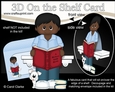 3D On the Shelf Card Kit - Little Ethnic Teen Demarco is Reading a Good Book
