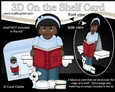 3D On the Shelf Card Kit - Little Ethnic Teen Laila is Reading a Good Book