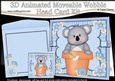 3D Animated Moveable Wobble Head Card Kit - Flower Pot Friends Little Koala Bear Kookie