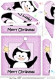 Cute Little Christmas Penguin Fan Pyramage Topper