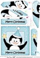 Cute Little Christmas Penguin Fan Pyramage Topper