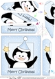 Cute Little Christmas Penguin Fan Pyramage Topper