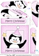Cute Little Christmas Penguin Fan Pyramage Topper