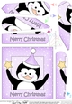Cute Little Christmas Penguin Fan Pyramage Topper