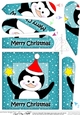 Cute Little Christmas Penguin Fan Pyramage Topper