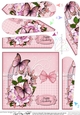 Birthday Butterflies, Flowers & Pearls Birdcage Fan Pyramage Topper