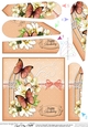 Birthday Butterflies, Flowers & Pearls Birdcage Fan Pyramage Topper