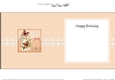 Birthday Butterflies, Flowers & Pearls Birdcage square landscape insert