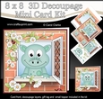 8 x 8 Mini Kit with 3d Decoupage - Through the Window - Little Dinosaur Deke
