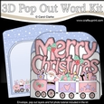 3D Pop Out Christmas Word Card Kit - MERRY CHRISTMAS  Santa Train
