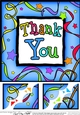 8 x 8 Thank You Scalloped corner Topper