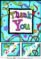 8 x 8 Thank You Scalloped corner Topper