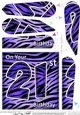 Fun Zebra Striped 21st Birthday Fan Pyramage Topper