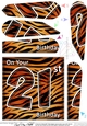 Fun Zebra Striped 21st Birthday Fan Pyramage Topper
