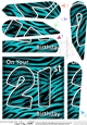 Fun Zebra Striped 21st Birthday Fan Pyramage Topper
