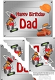 5x7 Handyman Tools Happy Birthday DAD Scallop Corner