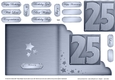 25th Metallic Age Cut and Fold Corner Card