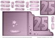 25th Metallic Age Cut and Fold Corner Card