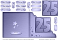 25th Metallic Age Cut and Fold Corner Card