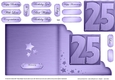 25th Metallic Age Cut and Fold Corner Card
