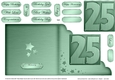 25th Metallic Age Cut and Fold Corner Card