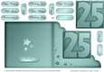 25th Metallic Age Cut and Fold Corner Card