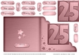 25th Metallic Age Cut and Fold Corner Card