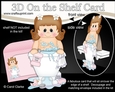 3D On the Shelf Card Kit - Bathtub Buddies - Cute Little Girl Celeste has a Bubble Bath