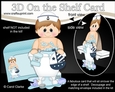 3D On the Shelf Card Kit - Bathtub Buddies - Cute Little Boy Finnegan has a Bubble Bath