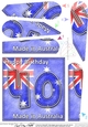 Flying the Flag AUSTRALIA 40th Birthday Fan Pyramage Topper